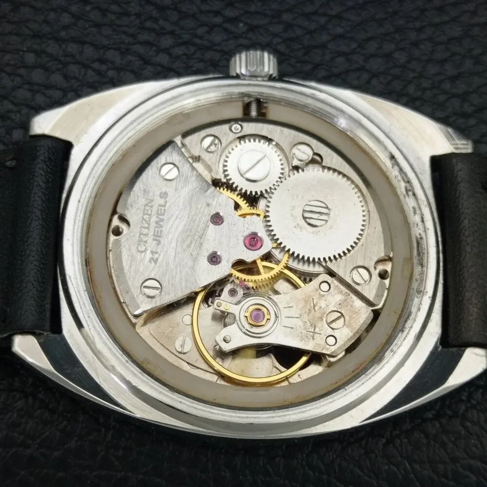 Vintage 1988 Citizen Manual Wound Mens Silver Watch & Silver Accents